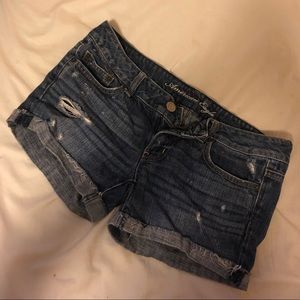 Denim Mid-Rise Shorts